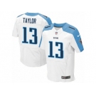 Men's Nike Tennessee Titans #13 Taywan Taylor Elite White NFL Jersey