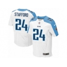 Men's Nike Tennessee Titans #24 Daimion Stafford Elite White NFL Jersey