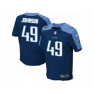 Men's Nike Tennessee Titans #49 Rashad Johnson Elite Navy Blue Alternate NFL Jersey