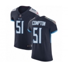Men's Nike Tennessee Titans #51 Will Compton Navy Blue Team Color Vapor Untouchable Elite Player NFL Jersey
