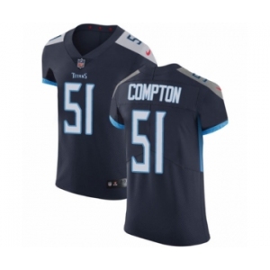 Men's Nike Tennessee Titans #51 Will Compton Navy Blue Team Color Vapor Untouchable Elite Player NFL Jersey