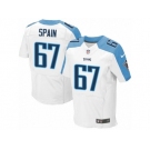 Men's Nike Tennessee Titans #67 Quinton Spain Elite White NFL Jersey