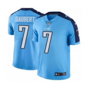 Men's Nike Tennessee Titans #7 Blaine Gabbert Elite Light Blue Rush Vapor Untouchable NFL Jersey