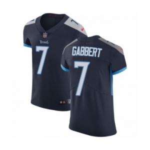 Men's Nike Tennessee Titans #7 Blaine Gabbert Navy Blue Team Color Vapor Untouchable Elite Player NFL Jersey