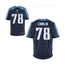 Men's Nike Tennessee Titans #78 Jack Conklin Elite Navy Blue Alternate NFL Jersey