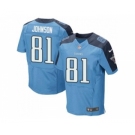 Men's Nike Tennessee Titans #81 Andre Johnson Light Blue Team Color Stitched NFL Elite Jersey