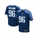Men's Nike Tennessee Titans #96 Sylvester Williams Elite Navy Blue Alternate NFL Jersey