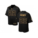 Nike Tennessee Titans #22 Derrick Henry Black Men's Stitched NFL Elite Pro Line Gold Collection Jersey