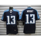 nike nfl jerseys tennessee titans #13 wright dk.blue[Elite]