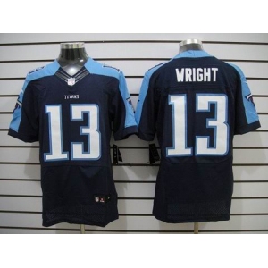 nike nfl jerseys tennessee titans #13 wright dk.blue[Elite]
