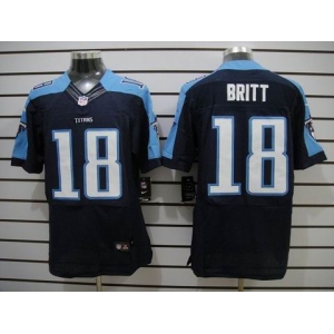 nike nfl jerseys tennessee titans #18 kenny britt dk.blue[Elite]