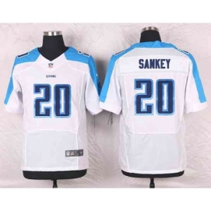 nike nfl jerseys tennessee titans #20 sankey white[Elite]