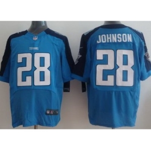 nike nfl jerseys tennessee titans #28 johnson blue[Elite]