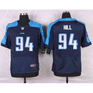 nike nfl jerseys tennessee titans #94 hill blue[Elite]