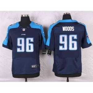 nike nfl jerseys tennessee titans #96 woods blue[Elite]