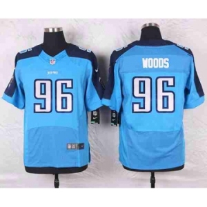 nike nfl jerseys tennessee titans #96 woods lt.blue[Elite]