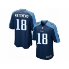 Men's Nike Tennessee Titans #18 Rishard Matthews Game Navy Blue Alternate NFL Jersey