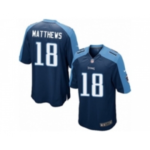 Men's Nike Tennessee Titans #18 Rishard Matthews Game Navy Blue Alternate NFL Jersey