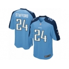 Men's Nike Tennessee Titans #24 Daimion Stafford Game Light Blue Team Color NFL Jersey