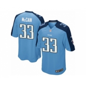 Men's Nike Tennessee Titans #33 Brice McCain Game Light Blue Team Color NFL Jersey