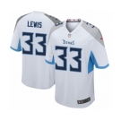 Men's Nike Tennessee Titans #33 Dion Lewis Game White NFL Jersey