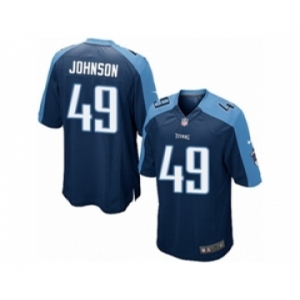 Men's Nike Tennessee Titans #49 Rashad Johnson Game Navy Blue Alternate NFL Jersey