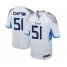 Men's Nike Tennessee Titans #51 Will Compton Game White NFL Jersey