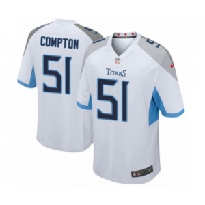Men's Nike Tennessee Titans #51 Will Compton Game White NFL Jersey