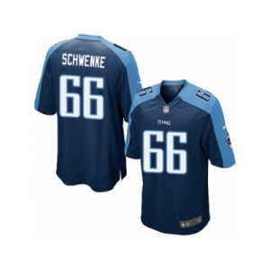 Men's Nike Tennessee Titans #66 Brian Schwenke Game Navy Blue Alternate NFL Jersey