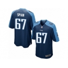 Men's Nike Tennessee Titans #67 Quinton Spain Game Navy Blue Alternate NFL Jersey