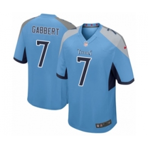 Men's Nike Tennessee Titans #7 Blaine Gabbert Game Light Blue Alternate NFL Jersey