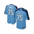 Men's Nike Tennessee Titans #75 Byron Bell Game Light Blue Team Color NFL Jersey