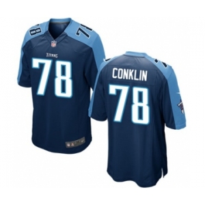 Men's Nike Tennessee Titans #78 Jack Conklin Game Navy Blue Alternate NFL Jersey