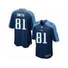 Men's Nike Tennessee Titans #81 Jonnu Smith Game Navy Blue Alternate NFL Jersey