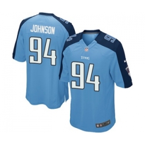 Men's Nike Tennessee Titans #94 Austin Johnson Game Light Blue Team Color NFL Jersey