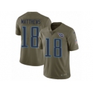 Men Nike Tennessee Titans #18 Rishard Matthews Limited Olive 2017 Salute to Service NFL Jersey