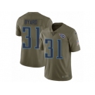 Men Nike Tennessee Titans #31 Kevin Byard Limited Olive 2017 Salute to Service NFL Jersey