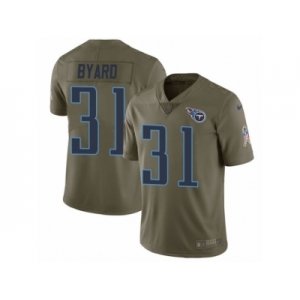 Men Nike Tennessee Titans #31 Kevin Byard Limited Olive 2017 Salute to Service NFL Jersey