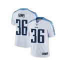 Men Nike Tennessee Titans #36 LeShaun Sims White Vapor Untouchable Limited Player NFL Jersey