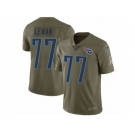 Men Nike Tennessee Titans #77 Taylor Lewan Limited Olive 2017 Salute to Service NFL Jersey