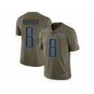 Men Nike Tennessee Titans #8 Marcus Mariota Limited Olive 2017 Salute to Service NFL Jersey