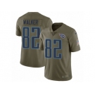 Men Nike Tennessee Titans #82 Delanie Walker Limited Olive 2017 Salute to Service NFL Jersey