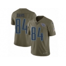Men Nike Tennessee Titans #84 Corey Davis Limited Olive 2017 Salute to Service NFL Jersey