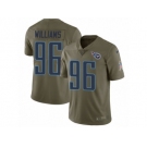 Men Nike Tennessee Titans #96 Sylvester Williams Limited Olive 2017 Salute to Service NFL Jersey