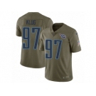 Men Nike Tennessee Titans #97 Karl Klug Limited Olive 2017 Salute to Service NFL Jersey