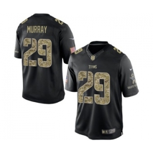 Men Tennessee Titans #29 Demarco Murray Salute To Service Black Jersey