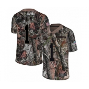 Men's Nike Tennessee Titans #1 Warren Moon Limited Camo Rush Realtree NFL Jersey