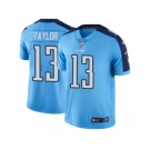 Men's Nike Tennessee Titans #13 Taywan Taylor Limited Light Blue Rush NFL Jersey