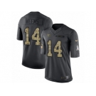 Men's Nike Tennessee Titans #14 Eric Weems Limited Black 2016 Salute to Service NFL Jersey