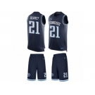 Men's Nike Tennessee Titans #21 Da'Norris Searcy Limited Navy Blue Tank Top Suit NFL Jersey